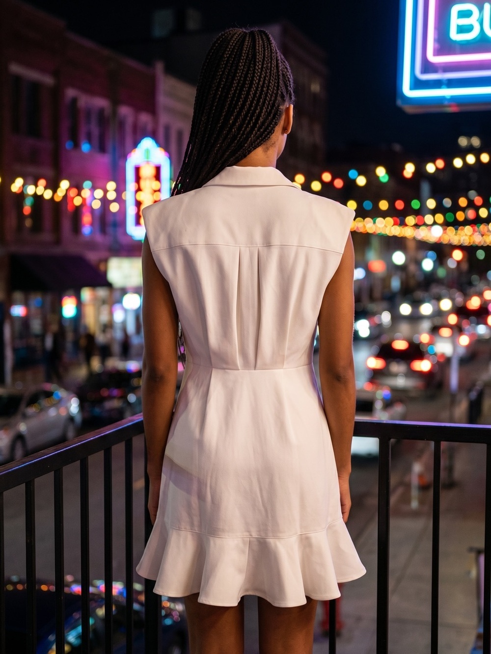 cinq a sept Off-White Sleeveless Wrap Ruffle Mini Dress NWOT - Picture 4 of 7